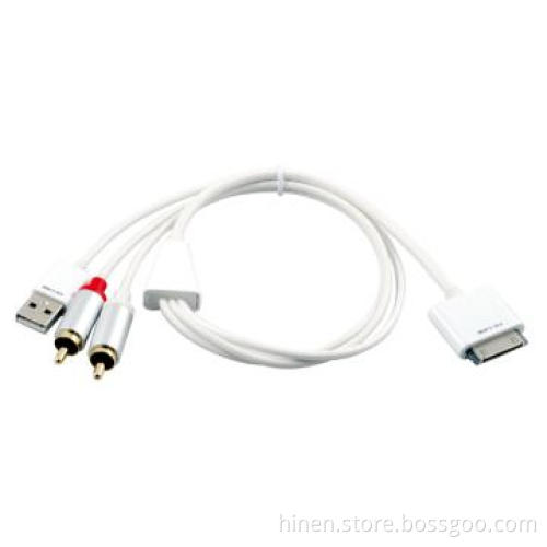 R/L audio cable with Micro USB for iPod/iPhone/iPad